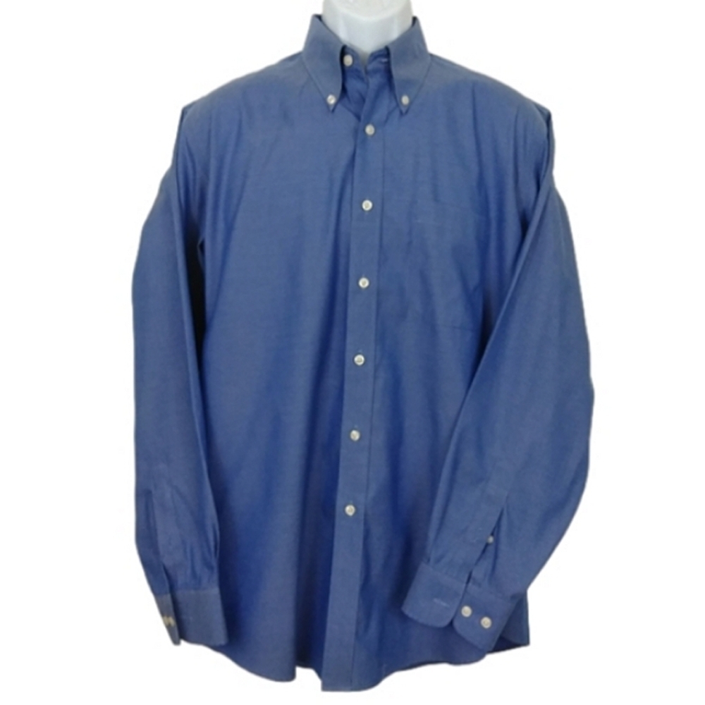 Kirkland Signature Non Iron Extra Long Staple Cotton Button-down Dress Shirt Top